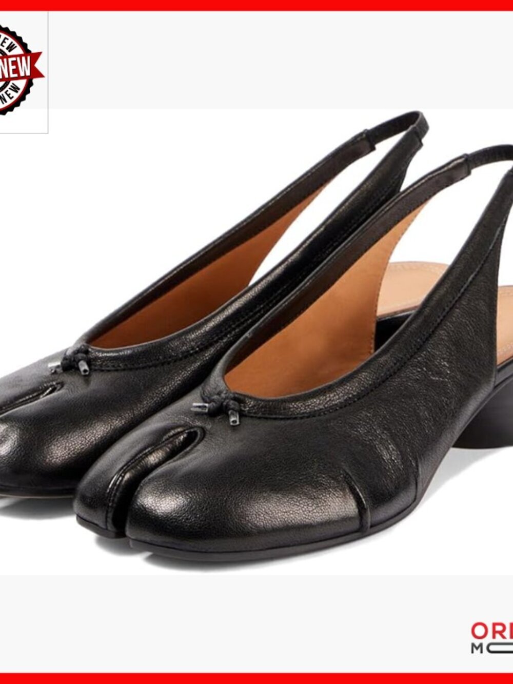 Split Toe Slingback Heels Chunky Block Heel Pumps Office Wedding Party Dress